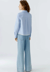 Oui Button Up Checkered Shirt, Blue