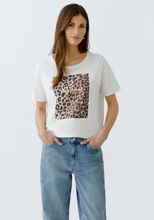 Oui Print T-Shirt, White