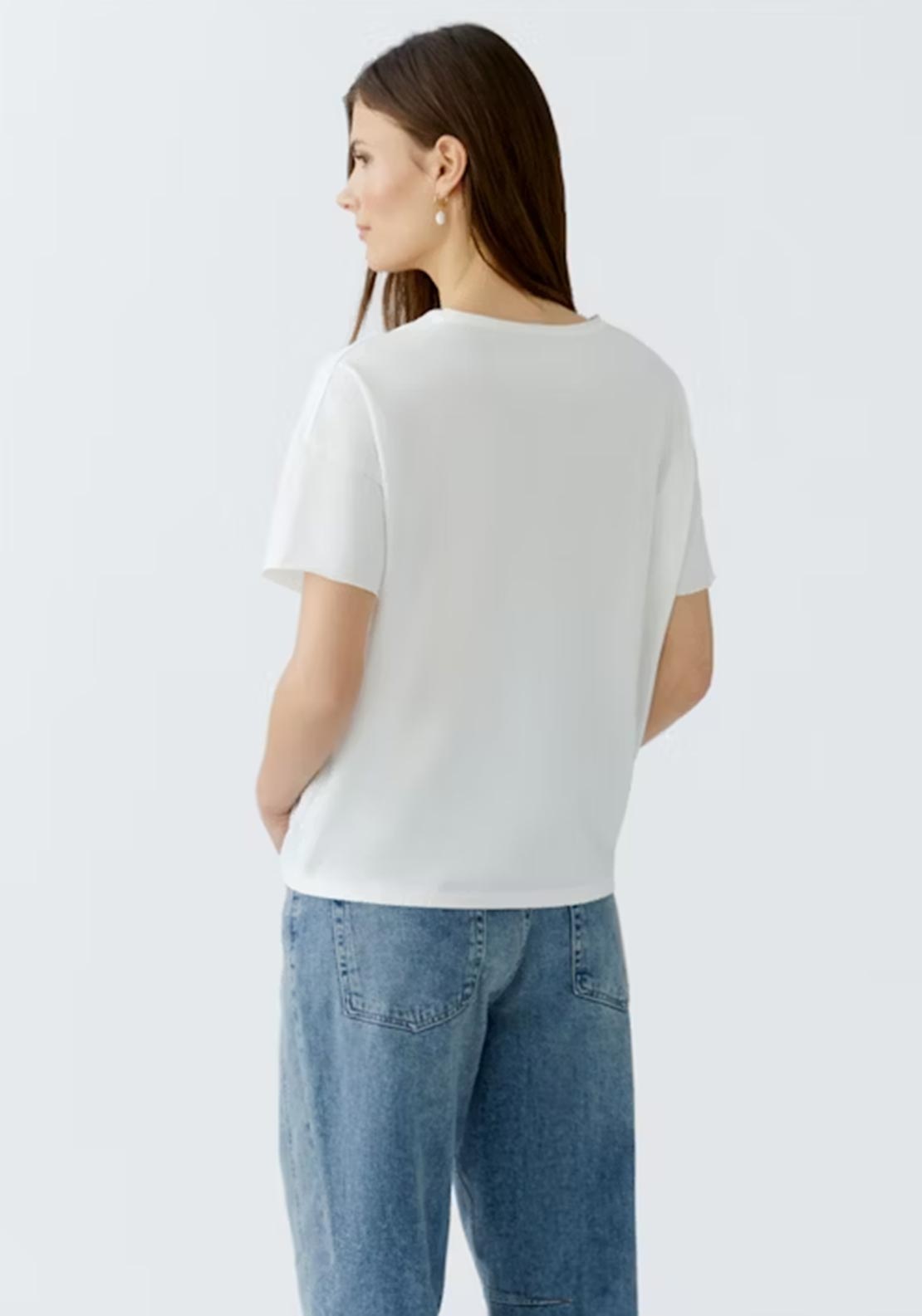 Oui Print T-Shirt, White