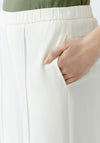 Oui Wide Leg Trousers, Off Cream