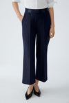 OUI Wide Leg Elasticated Trousers, Navy