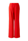 Oui High Waist Straight Leg Trousers, Red