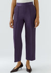 Oui Neya Logo Waistband Trousers, Purple