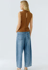Oui Roll Neck Knit Vest, Tan
