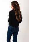 Oui Long Sleeve Suede Jacket, Black