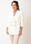 Oui Double Breasted Blazer, Cream