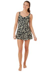 Oyster Bay Skirt Monochrome Swimsuit, Black