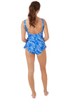 Oyster Bay Half Skirt Print Swimsuit, Blue