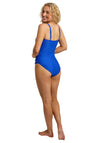 Oyster Bay Ruched Removeable Straps Swimsuit, Blue
