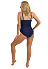 Oyster Bay Ruched Removeable Straps Swimsuit, Navy