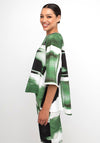Ozai N Kú Abstract Bricks Pattern Boxy T-Shirt, Green Multi