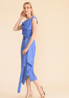 Caroline Kilkenny Olivia Draped Satin Belt Maxi Dress, Lavender