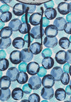 Olsen Circle Print Drawstring Jersey Top, Blue