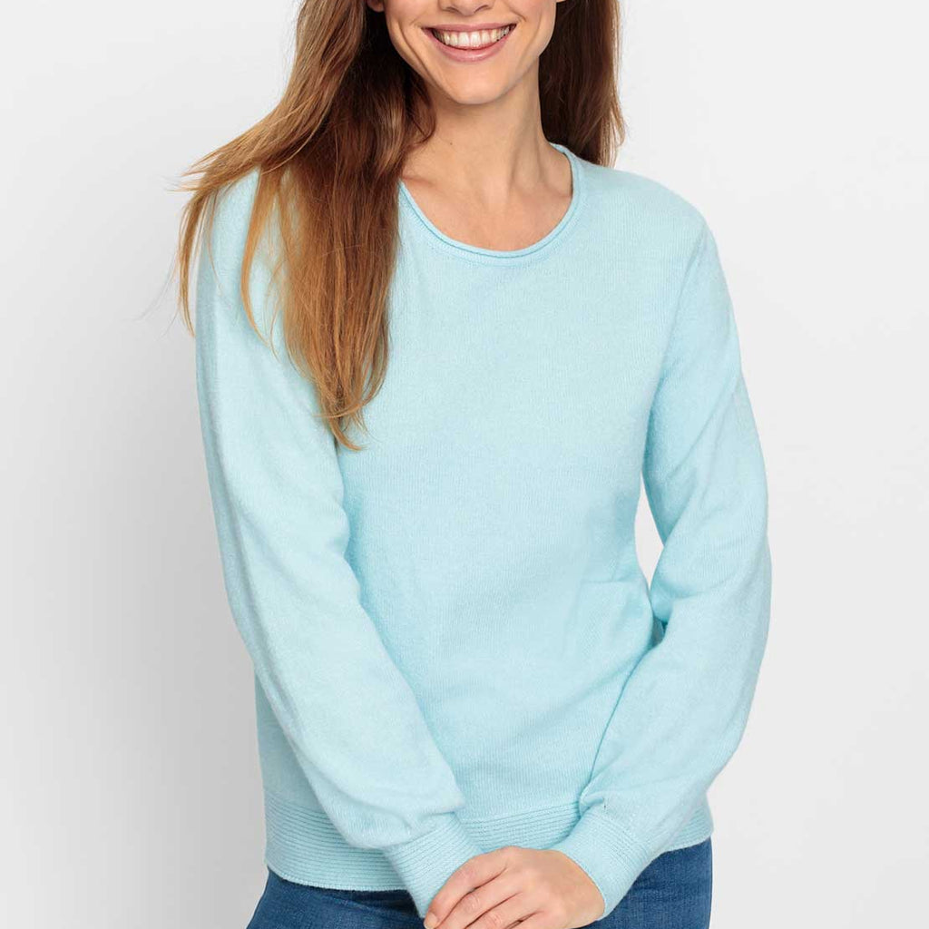 Olsen Knit Round Neck Jumper, Blue McElhinneys