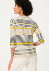 Olsen Floral Graphic Cropped Sleeve T-Shirt, Yellow