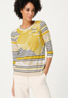 Olsen Floral Graphic Cropped Sleeve T-Shirt, Yellow