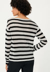 Olsen Wide Knit Striped Jumper, White