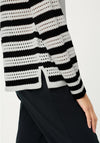 Olsen Wide Knit Striped Jumper, White
