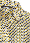 Olsen Geometric Print Shirt, Yellow