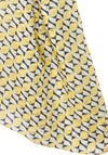 Olsen Geometric Print Silk Scarf, Yellow Multi