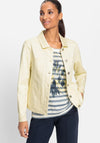 Olsen Denim Style Buttoned Jacket, Yellow
