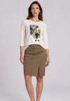 Olsen Graphic Print T-Shirt, Beige Multi