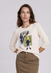 Olsen Graphic Print T-Shirt, Beige Multi
