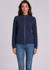 Olsen High Neck Zip Up Jacket, Navy