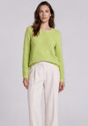 Olsen Textured Knitted Top, Green