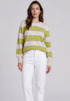 Olsen Striped Knitted Jumper, Beige Multi
