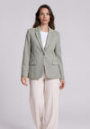 Olsen Embroidered Detail Blazer, Beige and Green