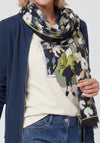 Olsen Abstract Print Lightweight Scarf, Navy Multi