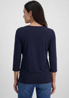 Olsen Graphic Print T-Shirt, Navy Multi