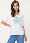 Olsen Neo Safari Botanical Print T-Shirt, White