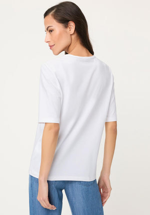 Olsen Neo Safari Botanical Print T-Shirt, White