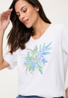 Olsen Neo Safari Botanical Print T-Shirt, White