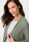 Olsen Neo Safari Open Cardigan, Green