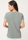 Olsen Neo Safari Aztec Print T-Shirt, Green