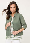 Olsen Button-Down Front Shirt, Green