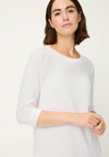 Olsen Hannah Waffle Cotton Top, White