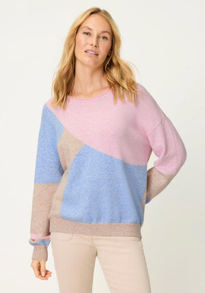 Olsen Colour Block Design Jumper, Multi