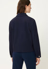 Olsen Collared Cotton Jacket, Navy