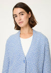 Olsen Knitted Wool Cardigan, Blue