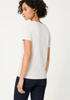 Olsen Cherry Print With Rhinestone Detail T-Shirt, White