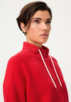 Olsen High Neck Button Up Front Jacket, Red