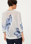 Olsen Floral Print Knitted Jumper, White