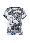 Olsen Banotical Floral Print T-Shirt, Navy Multi