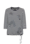 Olsen Striped With Floral Sequin Pattern, Navy