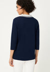 Olsen Long Sleeve Polo Shirt, Navy