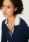 Olsen Long Sleeve Polo Shirt, Navy